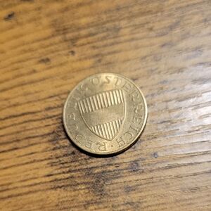 Gold Coin with Shield Design